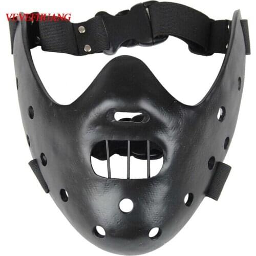VEVEFHUANG Film Movie The Silence Of The Lambs Hannibal Lecter Resin Masks Masquerade Halloween Cosplay Dancing Party Props Half