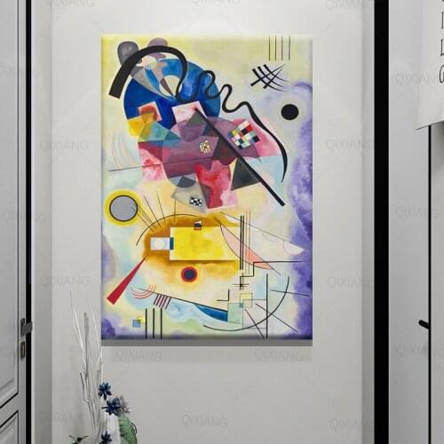 Vintage Wassily Kandinsky Famous Abstract Printing Canvas Paintings Poster and Print Wall Art Picture for Living Room Home Decor