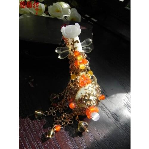 2 Colors Jade Pipa Chinese Music Intrument classical hanfu accessories Pinchcock Hair Pin Bride Wedding Hair jewelry