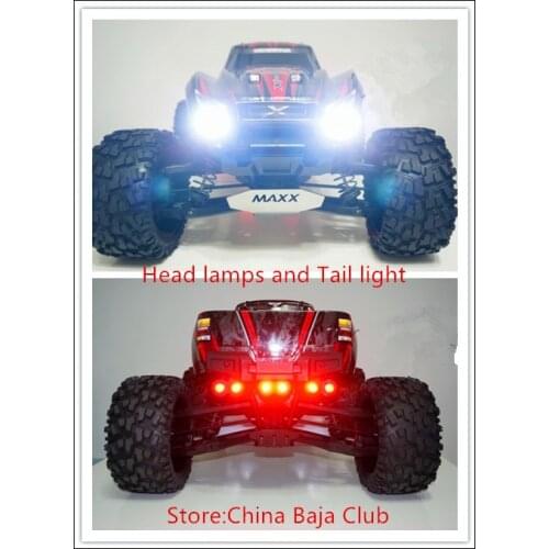 RC Parts,TRAXXAS X-MAXX LED Headlamps Taillight Set Including head light bracket and switch