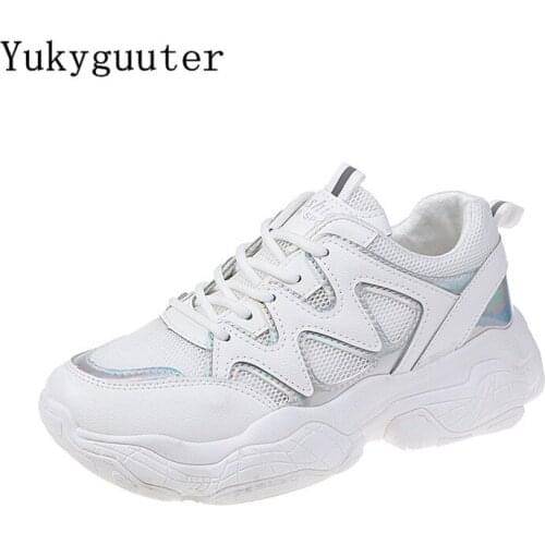 Woman Sports Running Shoes Flats Outdoor Sneakers Mesh Summer Breathable Couple Lightweight Athletic Women Lace Up Platform