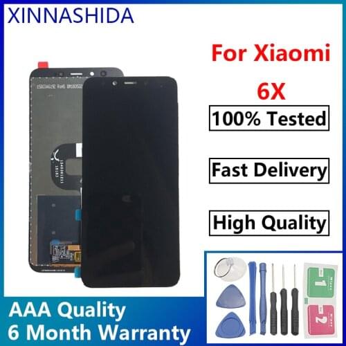 AAA Quality 5.99'' Lcds For Xiaomi Mi A2 LCD Display Touch Screen Digitizer Assembly With Frame For Xiaomi Mi 6X