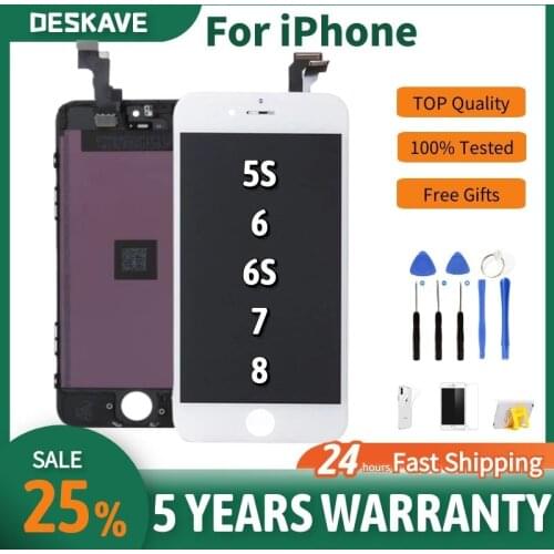 AAA+ LCD Screen For iPhone 6 6S 7 8 Plus Display Touch Digitizer Assembly Replacement For iPhone 5 5S 5C SE Pantalla+Free Tools