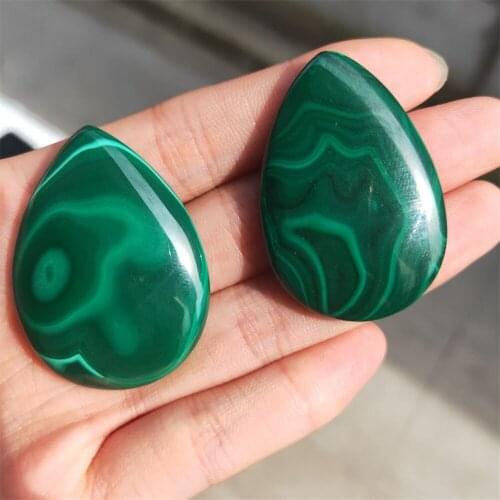 1pcs 20-25g Real Natural Polishing Green Malachite Raw Quartz Stone Pendant For Necklace
