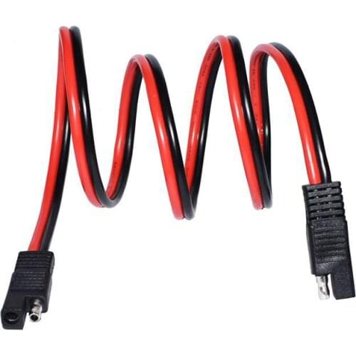 12AWG 100cm SAE Extension Cable SAE to SAE Quick Disconnect Wire Harness SAE Connector for Solar Panel Battery Cars Tractor