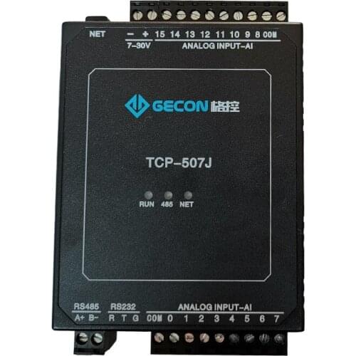 16AI analog input 4-20mA 0-10V Ethernet RTU module 0.1% precision ADC acquisition transmission
