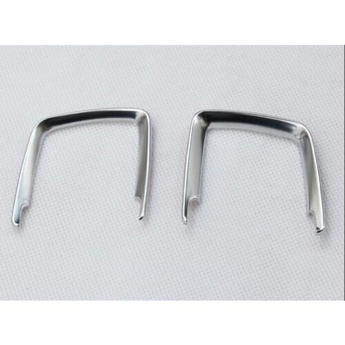 2x Car Head light Switch Button Dec Trim Cover Frame Moldings Sticker Fit For BMW 3 Series F30 316i 320i 328i 2013-2015