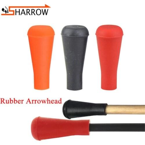 30pcs 100grain 8mm/6mm Rubber Arrowhead Safety Broadhead Archery Practice Arrow Head Tip Points For Shooting Sports Accessories