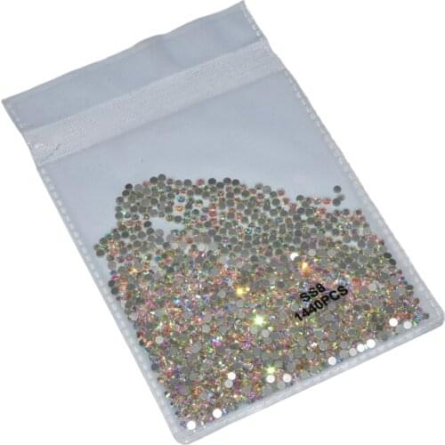 SS4 - SS30 AB Colors Non Hotfix Rhinestones Super Glitter Flatback 3D Nail Art Rhinestones For DIY Decoration