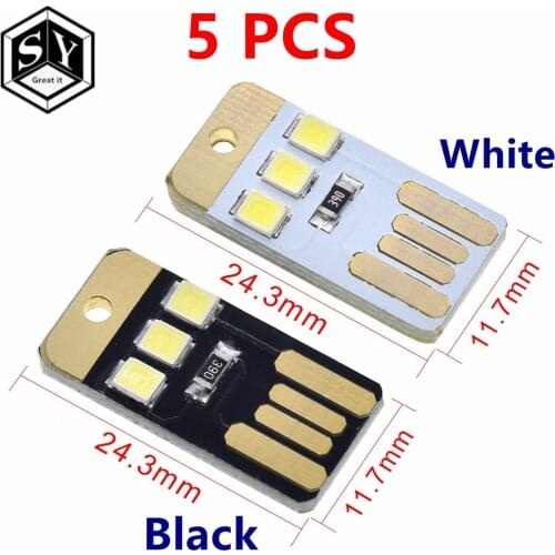 5PCS Great IT Mini super bright USB keyboard light notebook computer mobile power supply chip LED Nightlight