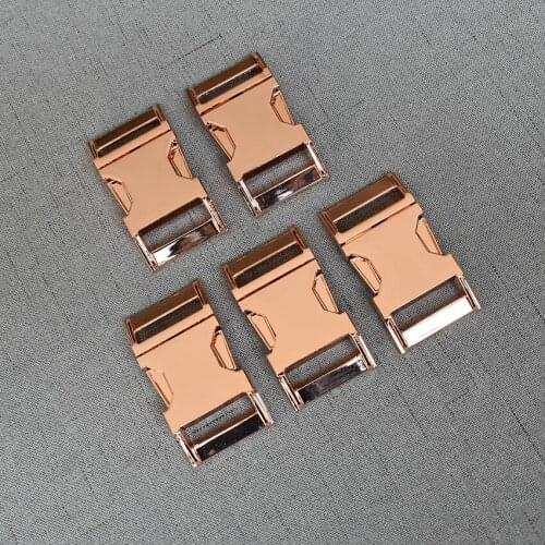50 Pieces Rose Gold 25mm DIY Quick Release Metal Buckle Accessories Backpack Buckles Dog Collar Safety Clasp Outdoor Paracord