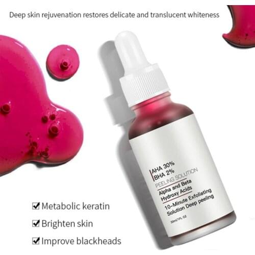 30ml Face Serum Anti Aging Fruit Acid Improve Texture for All Skin Types Acne Peeling Anti-aging Tighten Pores Skin Serum