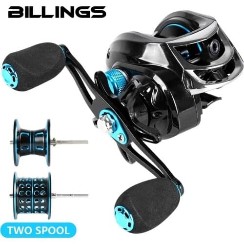 BILLINGS 7.2:1 High Speed Baitcasting Reel 222g 8+1BB Super Long Casting Fishing 8KG Max Drag Carp Fishing Tackle Doble Spool