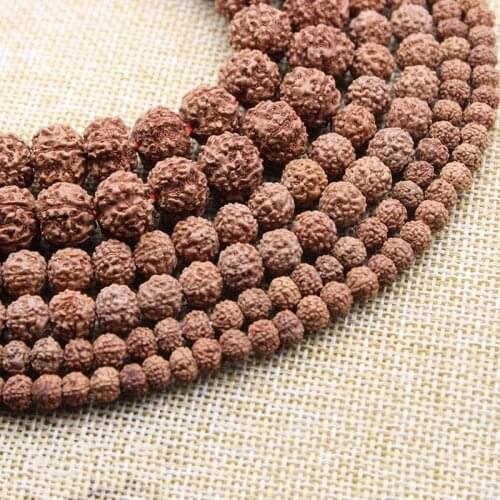 Buddhist Rudraksha Beads Jewelry Making Mala Prayer 108Pcs Bodhi Bead Stone Tibetan Buddhism Bracelet Chakras Meditation Z714