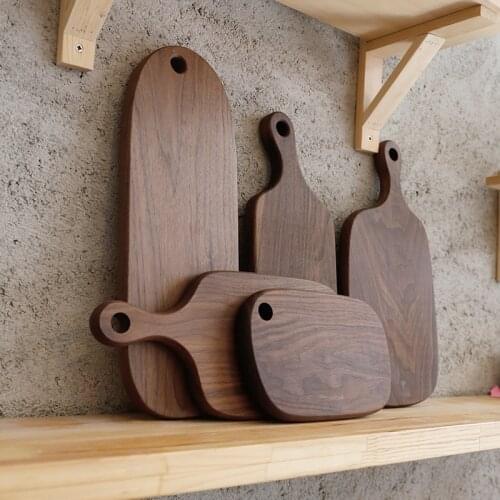 Whole wood black walnut handmade wood pickaxe board solid wood plank cut vegetable board case board bread
