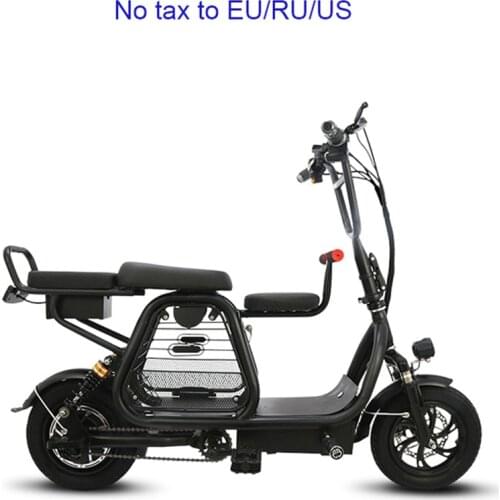 Folding Electric Bicycle 12 Inch Electric Bicycles 350W 48V E-bike Adults Portable Powerful Electric Bike With Pet Basket