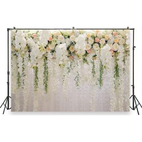 HUAYI Photography Backdrop Wedding Backdrop Birthday Bridal Shower Party Decor Flowers Wall Photo Booth Background Props XT-6749