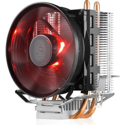 Cooler Master T20 2 Copper Heatpipes CPU Cooler For Intel 775 115X AMD AM4 AM3 CPU Radiator 95.5mm 3Pin Cooling CPU Fan PC Quiet