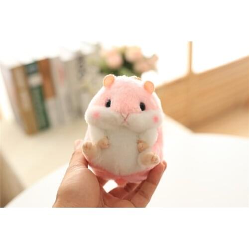 New Cute soft plush cartoon animal Pink/Blue small Hamster toy doll key chain,stuffed mouse toy,creative lover & birthday gift
