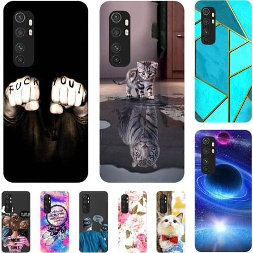 New Silicone Phone Case For Xiaomi Mi NOTE 10 Lite Case For Xiaomi Mi NOTE10 Pro Cartoon Soft TPU Back Cover Phone Shell Coque