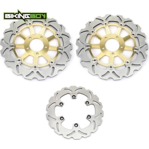 BIKINGBOY Front Rear Brake Discs Disks Rotors For Kawasaki GTR 1000 94 95 96 97 98 99 00 01 02 03 04 05 06 ZG1000 Concours Set