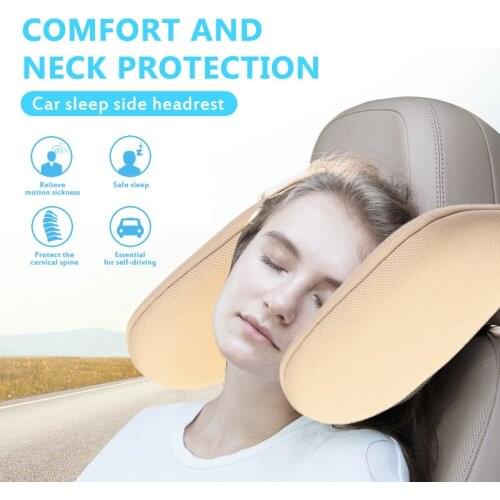 Car Seat Headrest Pillow Neck Pillow Travel Rest Sleeping Headrest Seat Head Cushion U-shaped Car Pillows For Kids Adults Child