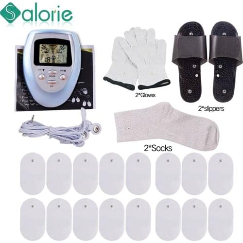 Portable TENS EMS Electrode Electric Glove Sock Bracer Conductive For Body massage Healthy pads Phycical Therapy Massager