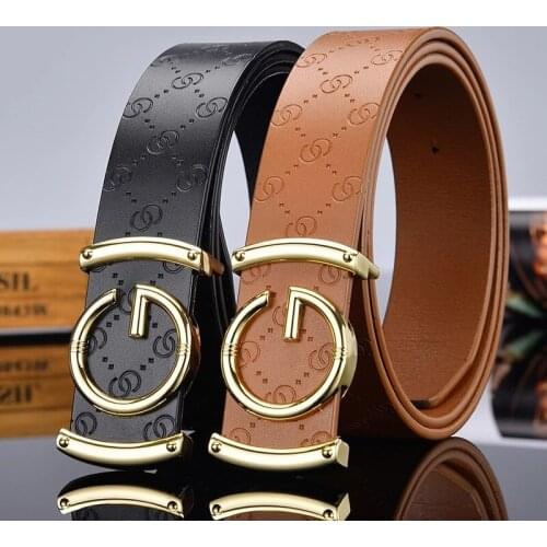 G-type smooth buckle strap for both men and women leisure Women strap high quality brand designer adjustable strap 2021