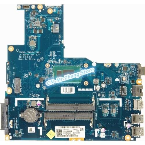 SHELI FOR Lenovo IDEAPAD B50-70 Laptop Motherboard W/ I3-4005U CPU 5B20G06389 ZIWB2 ZIWB3 ZIWE1 LA-B092P DDR3