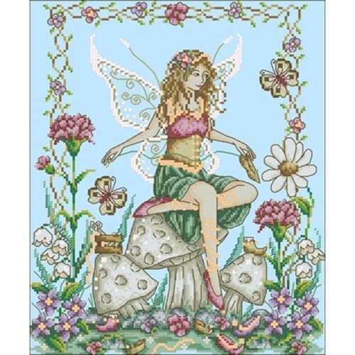 Fairy Shoemaker Fairy patterns Counted Cross Stitch 11CT 14CT DIY Cross Stitch Kit Embroidery Needlework Sets home decor