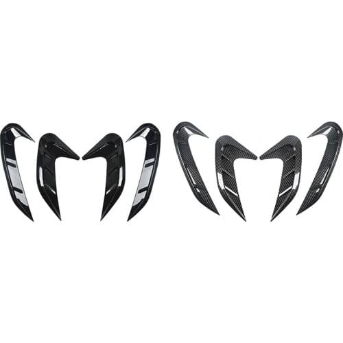 Front Rear Headlight Lamp Eyebrows Decorative Stickers Shark Cheek Vents Trim For- A3L RS3 2021