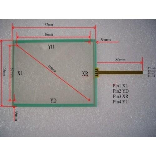 Standard 5.7'' inch 135x105mm Touch screen 4 wire touch panel touchscreen monitor kit 90 DAYS WARRANTY IN STOCK shenfa