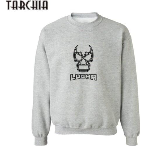 TARCHIA Fashion Hoodies Men Casual Sportswear Man Hoody LUCHA Printed Long Sleeved Sweatshirt Men Slim Mens Hoodies Plus Size