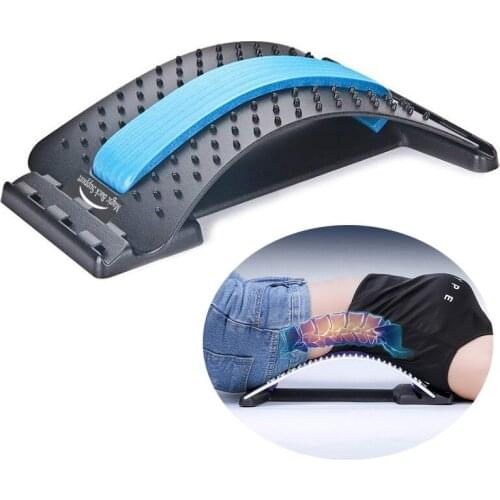 Pain Relief Lumbar Traction Stretching Device Spine Waist Relax Back Massage Board Prevention Lumbar Disc Herniation Brace