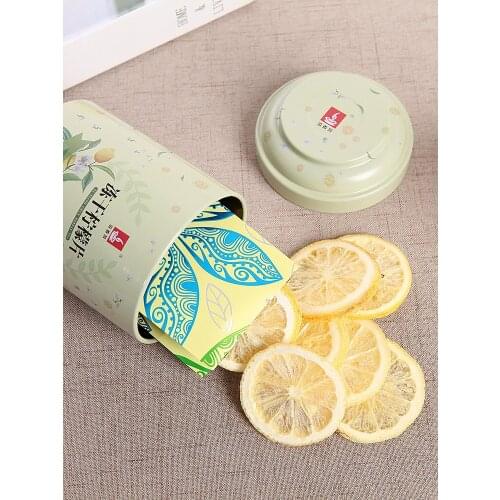 Freeze dried lemon slices dry lemon slices soak water herbal tea make tea Freeze dried fruit tea can be used with honey