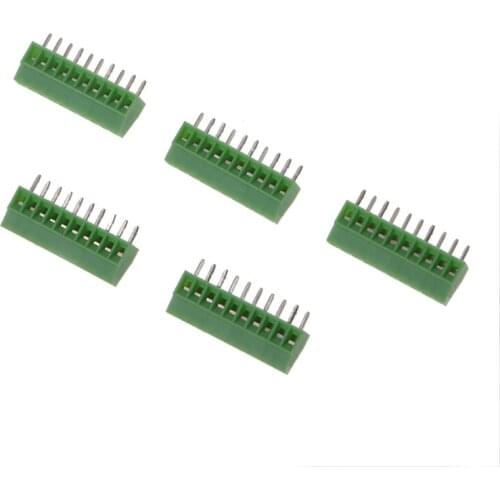 10 Pcs 2Pin-10Pin Screw PCB Mounted Terminal Blocks Connector 2.54mm Pitch