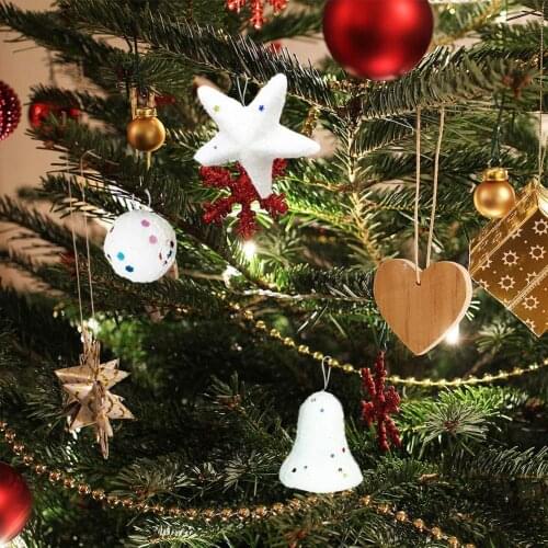 10 PACKS Christmas Decoration Christmas Tree Charm Mini Foam Pentagram Pendant Set Xmas Tree Ornaments 2019 Navidad Gift