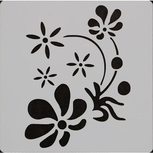 13*13 flower pvc Layering Stencils for DIY Scrapbooking/photo album Decorative Embossing DIY Paper Cards Crafts
