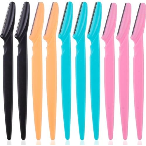 3/4/10Pcs Professional Trimmer Safe Blade Shaping Eyebrow Epilation Knife Face Razor Hair Removal Cutters Shaver Makeup Tools