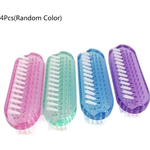 Handle Grip Nail Brush Hand Fingernail Brush Cleaner Scrubbing Kit Pedicure for Toes and Nails Men Women 4 Pack