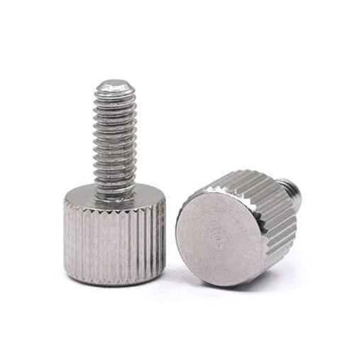 5Pcs M2.5 Single knurled head hand screw round thumb screws handle bolts Stainless Steel 5mm-12mm Long