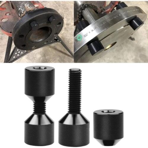 1-1/8" Two Hole Pins Set Handy 6061 Aluminum Construction 2 Hole Flange Alignment Pin Anodized Black Oxide Finish