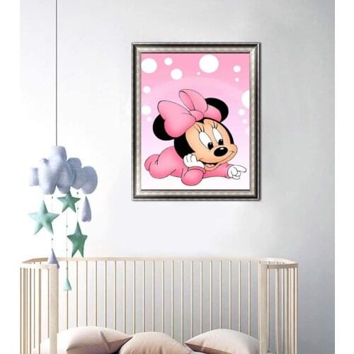 5D DIY Diamond Painting Disney Minnie Mouse Cross Stitch Kit Embroidery Mosaic Art Picture of Rhinestones Home Decor Gift