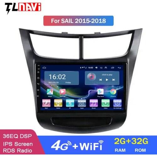 4G LTE 2G RAM 9 Inch Android 10 Full Touch Car Multimedia System For Chevrolet Sail 2015-2018 GPS Radio Navigation