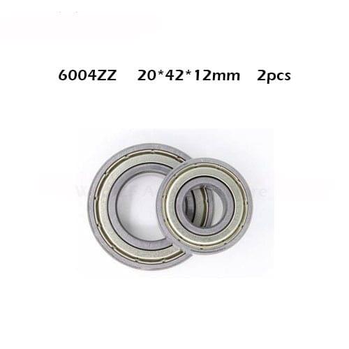 Free shipping 2pcs 6004ZZ 6004Z 6004 high temperature ball bearing for Kiln 600 degree 20x42x12mm