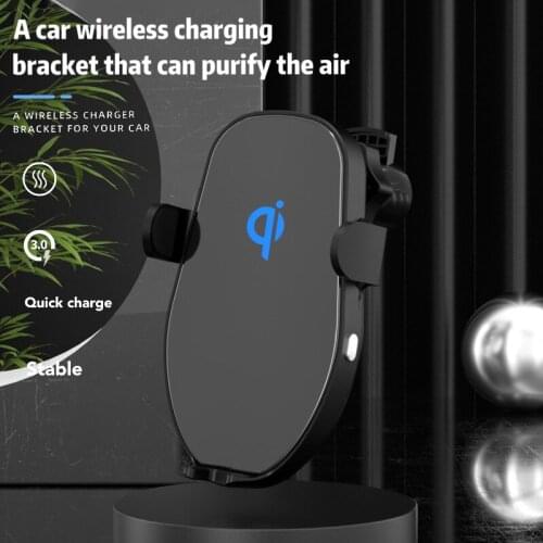 Wireless Chargers 15W Universal Car Bracket With Smart Sensor Fast Charging Holder Support Car Air Purification Chargers