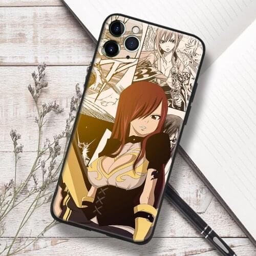Erza Scarlet Fairy Tail Anime Phone Case For IPhone 11 12 Mini Pro XS Max 6s X XR 6 7 8 Plus SE Manga Soft TPU Glass Cover Shell
