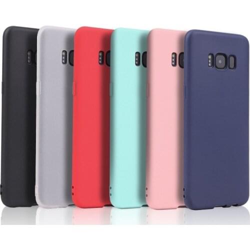 For Samsung S8 S9 Plus S6 S7edge S10 s10E S20plus S20Ultra phone case candy colour frosted TPU soft shell protective back cover