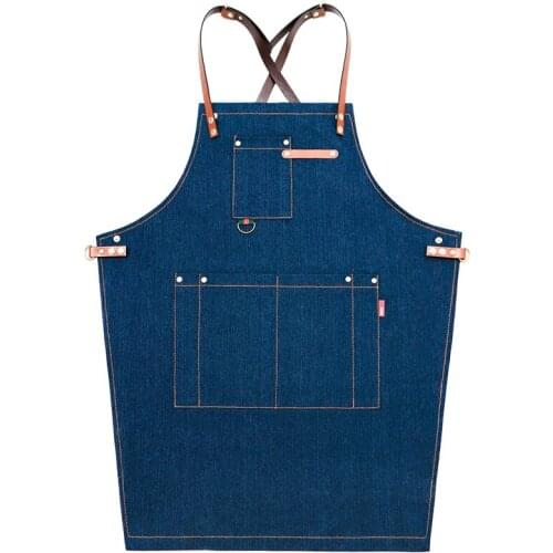 Denim Apron Barista Chinese Restaurant Baking Waiter Painting Manicure Men and Women Overalls