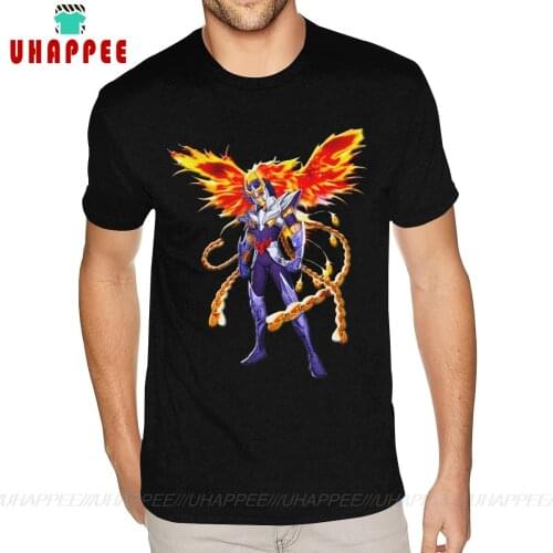 The Knights Of The Zodiac Ikki Phoenix Saint Seiya Tee Shirts 4XL Boy Musically Tshirt